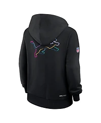 Nike Women's Black Detroit Lions 2025 Nfl Crucial Catch Sideline Standard Issue Dri-fit Hoodie