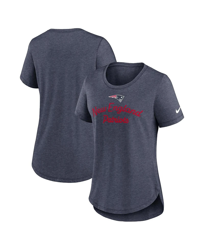 Nike Women's Navy New England Patriots Script Tri-Blend T-Shirt
