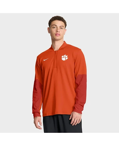 Nike Men's Orange Clemson Tigers One Goal Performance Half-Zip Pullover Sweatshirt