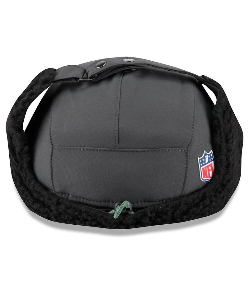 New Era Men's Charcoal Green Bay Packers 2025 Sideline Cold Weather Runner Dog Ear Adjustable Hat