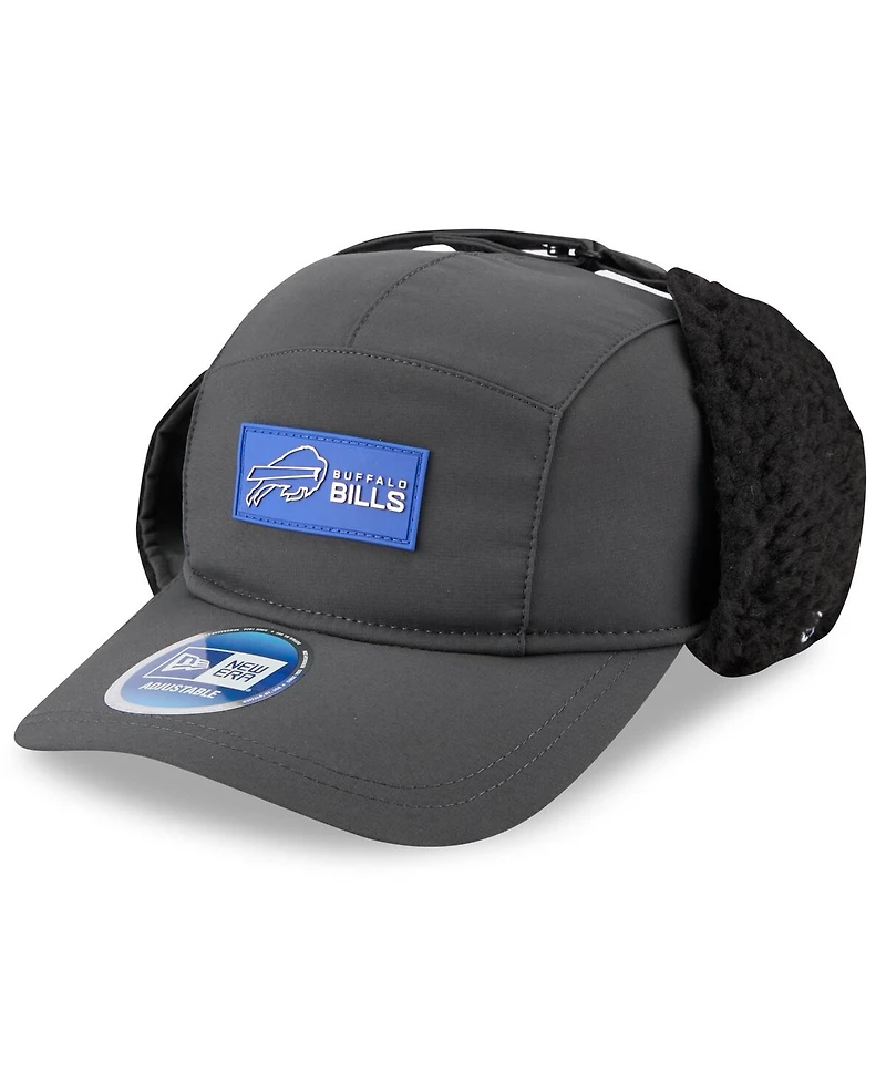 New Era Men's Charcoal Buffalo Bills 2025 Sideline Cold Weather Runner Dog Ear Adjustable Hat