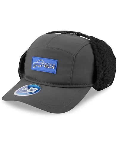 New Era Men's Charcoal Buffalo Bills 2025 Sideline Cold Weather Runner Dog Ear Adjustable Hat
