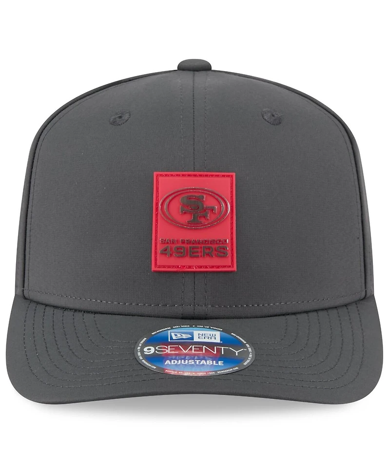 New Era Men's Charcoal San Francisco 49ers 2025 Sideline Cold Weather 9SEVENTY Adjustable Hat