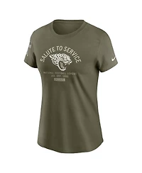 Nike Women's Olive Jacksonville Jaguars 2025 Salute to Service Sideline T-Shirt