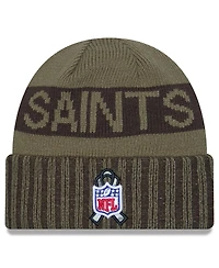 New Era Men's Dark Green New Orleans Saints 2025 Salute to Service Cuffed Knit Hat