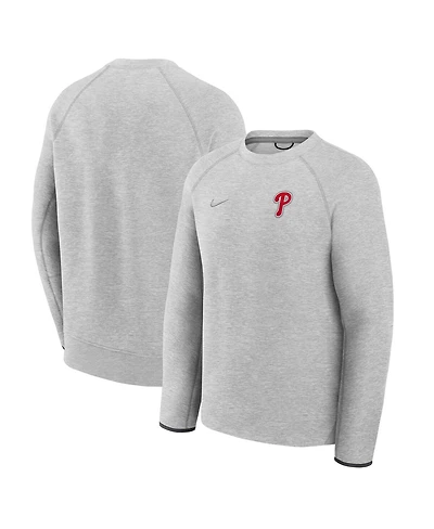 Nike Men's Heather Charcoal Philadelphia Phillies Tech Fleece Raglan Sweatshirt