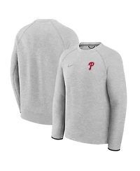 Nike Men's Heather Charcoal Philadelphia Phillies Tech Fleece Raglan Sweatshirt