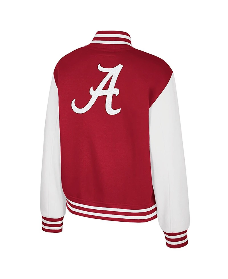 Colosseum Women's Crimson Alabama Tide French Baguette Full Snap Fleece Jacket