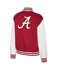 Colosseum Women's Crimson Alabama Tide French Baguette Full Snap Fleece Jacket