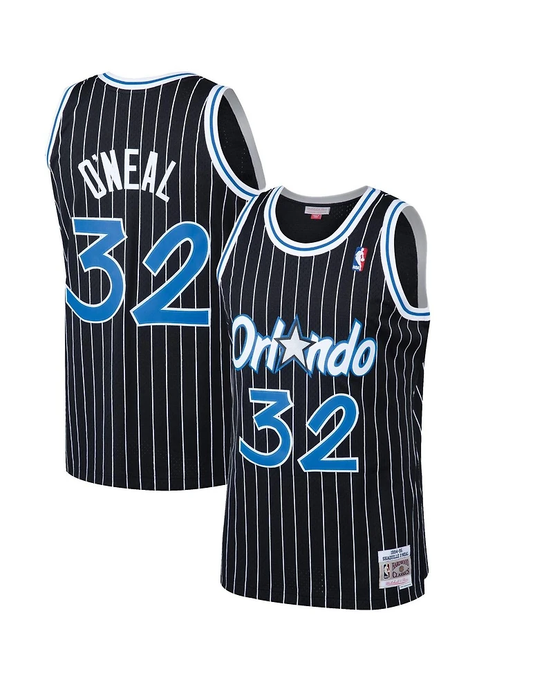 Mitchell & Ness Men's Shaquille O'Neal Black Orlando Magic Hardwood Classics Swingman Jersey