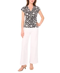 Vince Camuto Women's V-Neck Short Sleeve Top