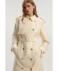 Karen Millen Women's Soft Signature Trench Coat