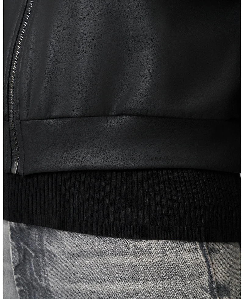 Cable & Gauge Women's Coated Cropped Bomber Jacket