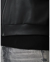 Cable & Gauge Women's Coated Cropped Bomber Jacket