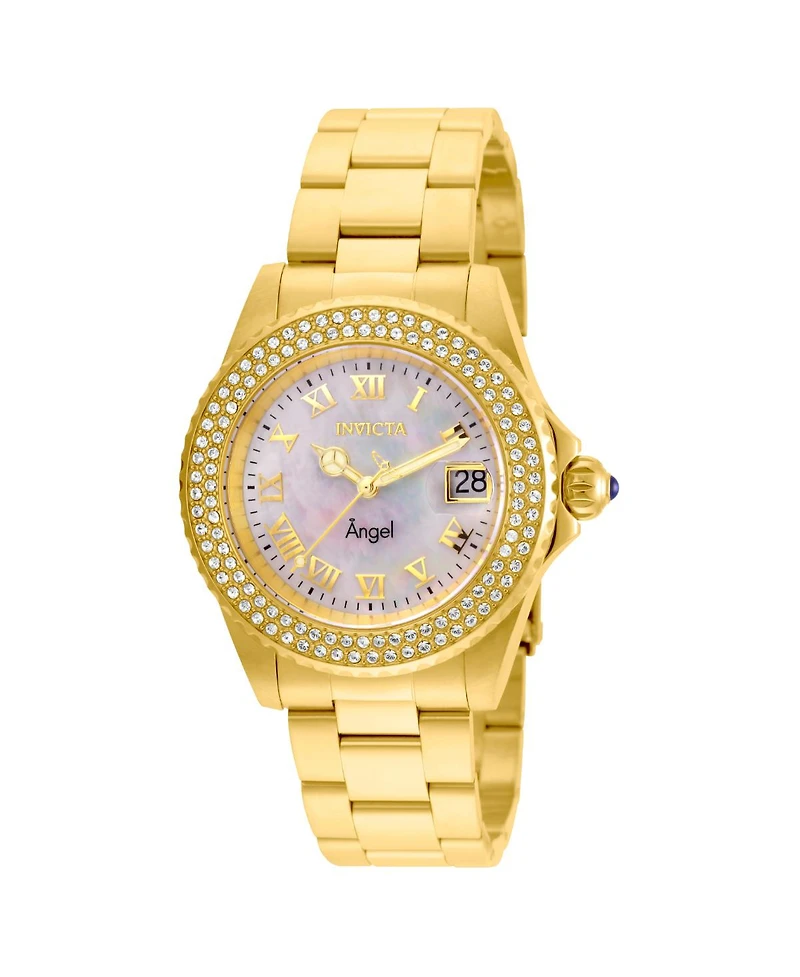 Invicta Women's Angel Quartz 3 Hand White Dial Watch