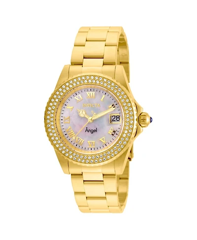 Invicta Women's Angel Quartz 3 Hand White Dial Watch