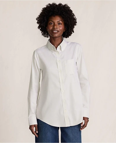 Lands' End Women's No Iron Pinpoint Mens Fit Shirt