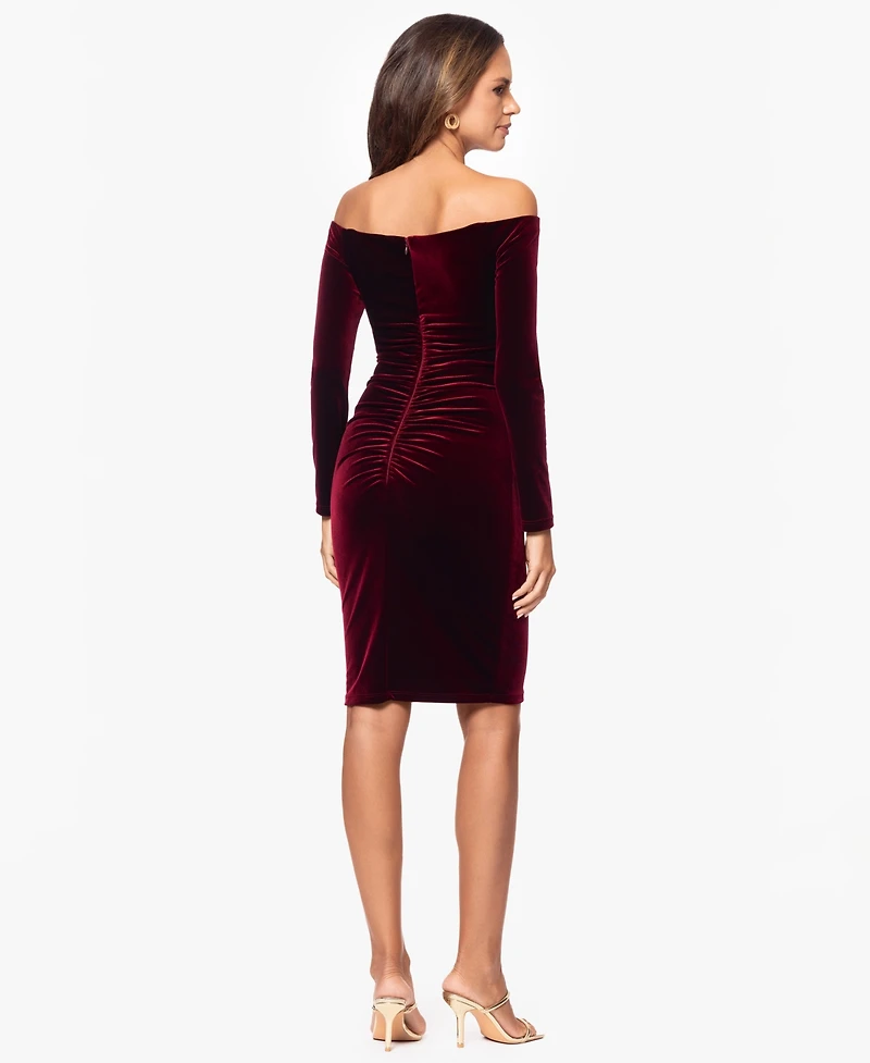 Xscape Petite Off-The-Shoulder Sheath Dress