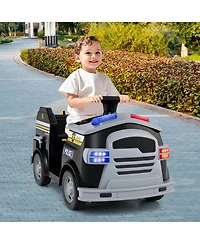 Costway 12V Kids Ride on Fire Truck Toddler Toy Car with Shovel & Wrench