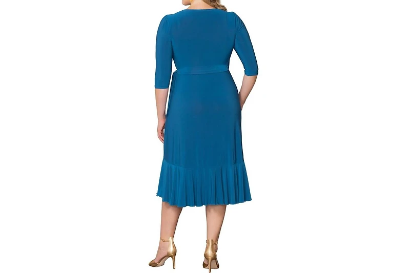 Kiyonna Plus Mademoiselle Lace Cocktail Dress with Sleeves