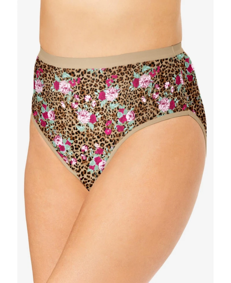 Avenue Women's Hi-Cut Cotton/Spandex Panty 3-Pack
