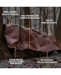 8 oz. Poly Tarpaulin 20x20 Silver & Black