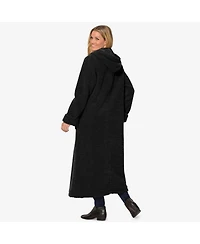 Woman Within Plus Long Hooded Berber Fleece Coat