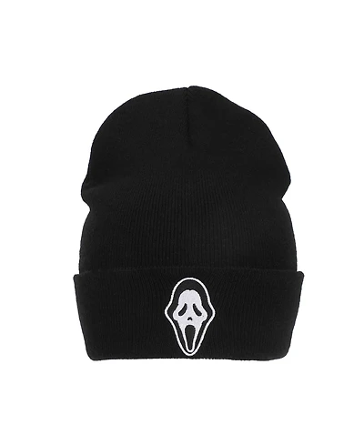 Ghostface Men's Embroidered Face Logo On Black Cuff Beanie