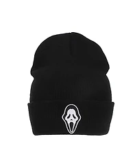 Ghostface Men's Embroidered Face Logo On Black Cuff Beanie