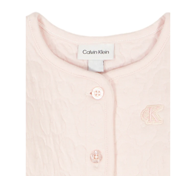 Calvin Klein Baby Girls 3-Piece Long-Sleeve Bodysuit, Jacket and Pants Set