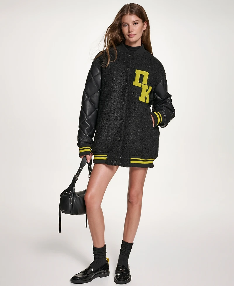 Dkny Women's Long Sleeve Button Front Jacket