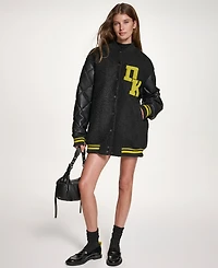 Dkny Women's Long Sleeve Button Front Jacket