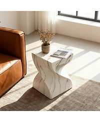 Streamdale Furniture Cement Outdoor Accent Table - Terrazzo Style