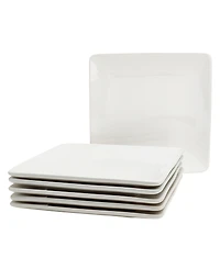 Tabletops Gallery Contemporary Square Dinner Plates, Set of 6, Service For 6