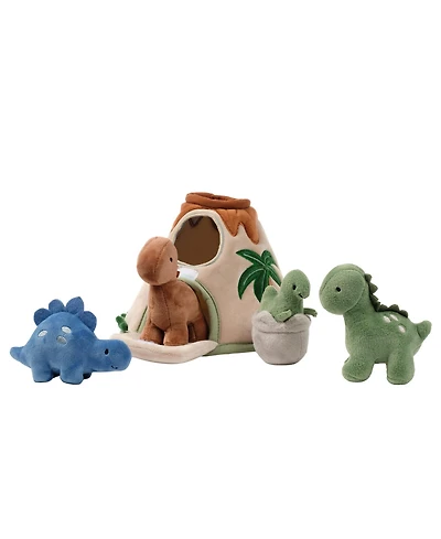 Lambs & Ivy Dino-Might Plush Dinosaur Volcano Interactive Soft Toy Play Set