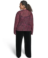 Calvin Klein Plus Printed Long Sleeves Top