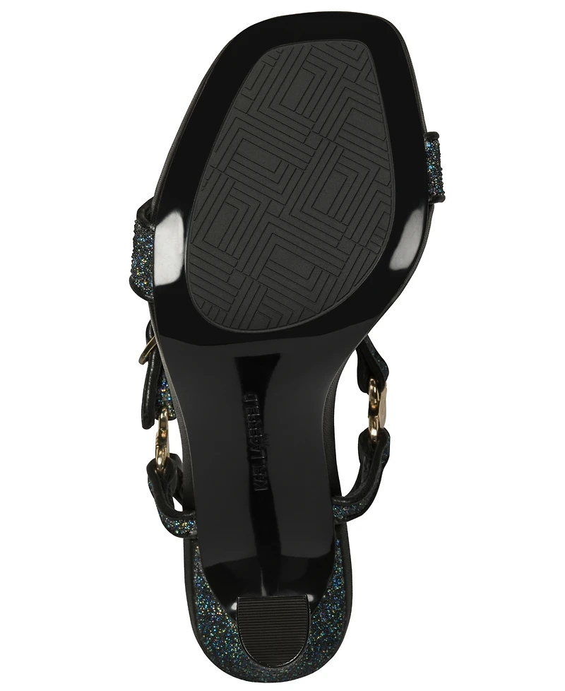 Karl Lagerfeld Paris Women's Cybil Ankle Strap Dress Sandals