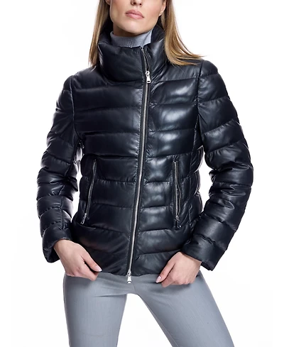 Julia & Stella by Maximilian Women's Horizontal Leather Jacket