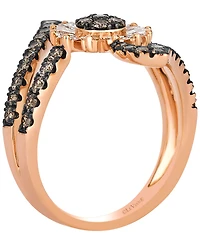 Le Vian Chocolate Diamond (0.37 ct. t.w.) and Vanilla Diamond (0.89 ct. t.w.) Ring in 14K Strawberry Gold