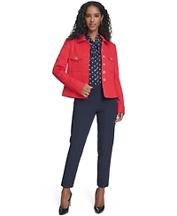 Tommy Hilfiger Women's Military Style Button Front Twill Jacket