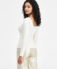 Guess Women's Long-Sleeve Scoop-Back Nadene Top