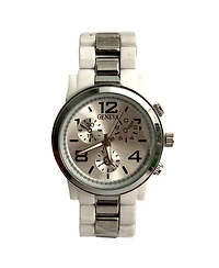 Olivia Pratt White and Silver tone Women Watch