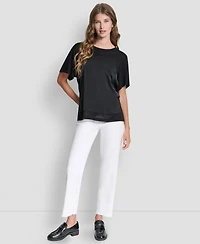 Dkny Women's Crewneck Short Sleeve T-Shirt