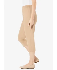 Woman Within Plus The Hassle-Free Soft Knit Capri