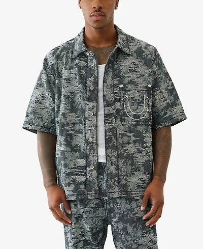 True Religion Men's Super Oversized Short-Sleeve Shirt