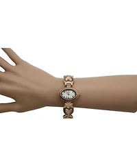 Olivia Pratt Rose Gold Heart Details Bangle Women Watch