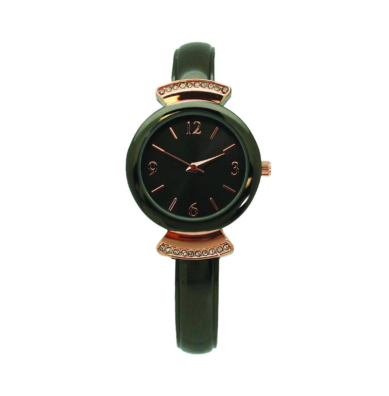 Gunmetal Rose Gold Olivia Pratt Classic Every Day Metal Bangle Watch