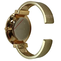Gold Big Round Face with Rhinestones Women Watch