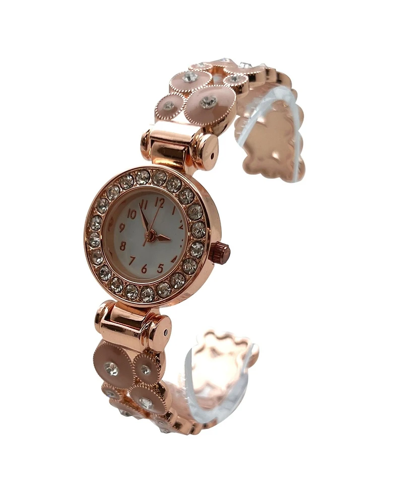 Olivia Pratt Beige Colorful Round Shapes Band Bangle Women Watch