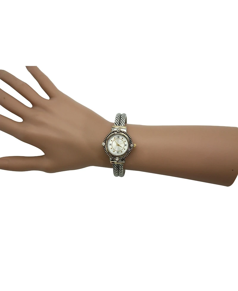 Olivia Pratt Two Tone Elegant Classy Roman Numerals and Details Women Watch